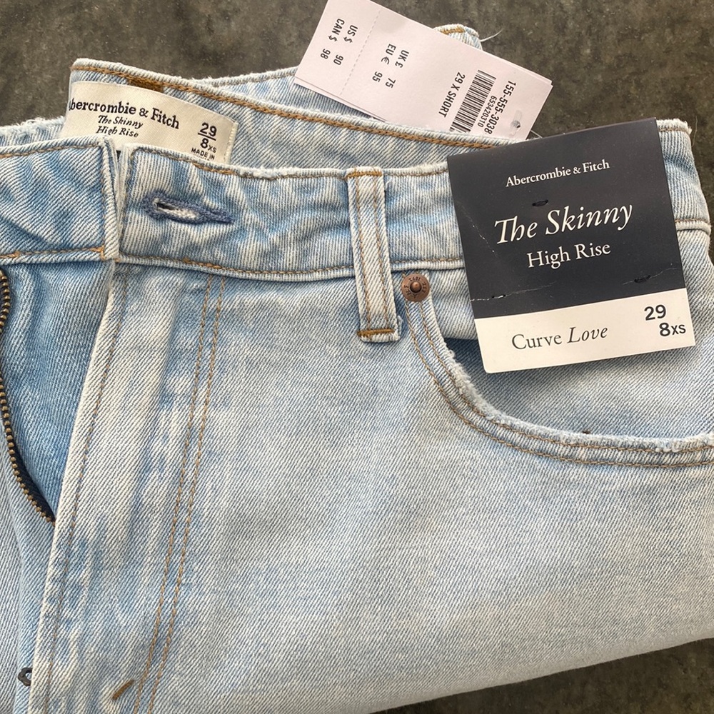Abercrombie & Fitch Skinny High Rise, Curve Love Xshort